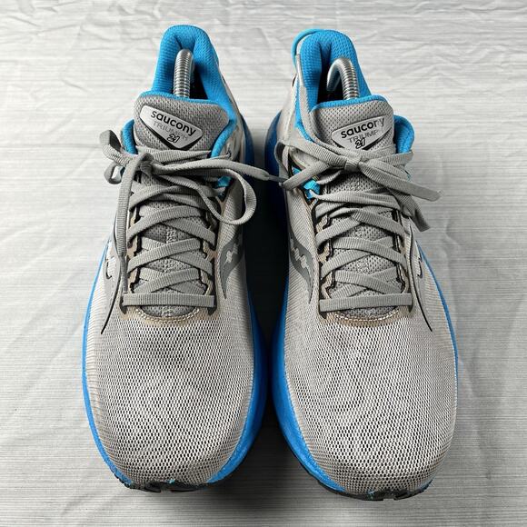 Saucony Triumph 21 Men’s Size 9 Running Shoes Gray Fitness Sneakers SAMPLE 61427 - Picture 3 of 7